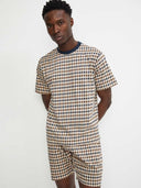 Aquascutum Active Side Check T-shirt Navy from Saxumo