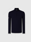 Callaway Ribbed L' Zip Merino Sweater Dark Navy from Saxumo