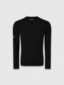 Callaway Ribbed V-neck Merino Sweater Black Onyx from Saxumo
