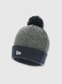 New Era Knitted Bobble Hat Grey/Navy from Saxumo.com