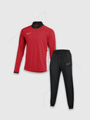 Nike Academy Drill Half Zip Top/Pant Tracksuit Set Red/Black from Saxumo