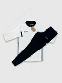 Nike Academy Drill Half Zip Top/Pant Tracksuit Set White/Black from Saxumo