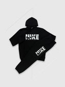 Nike Fleece Sportswear Tracksuit Set Black/White from Saxumo