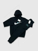 Nike Standard Issue Sportswear Tracksuit Set Black/Blue from Saxumo