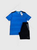 OEX Furth Dale T-Shirt/Short Set Blue/Black from Saxumo