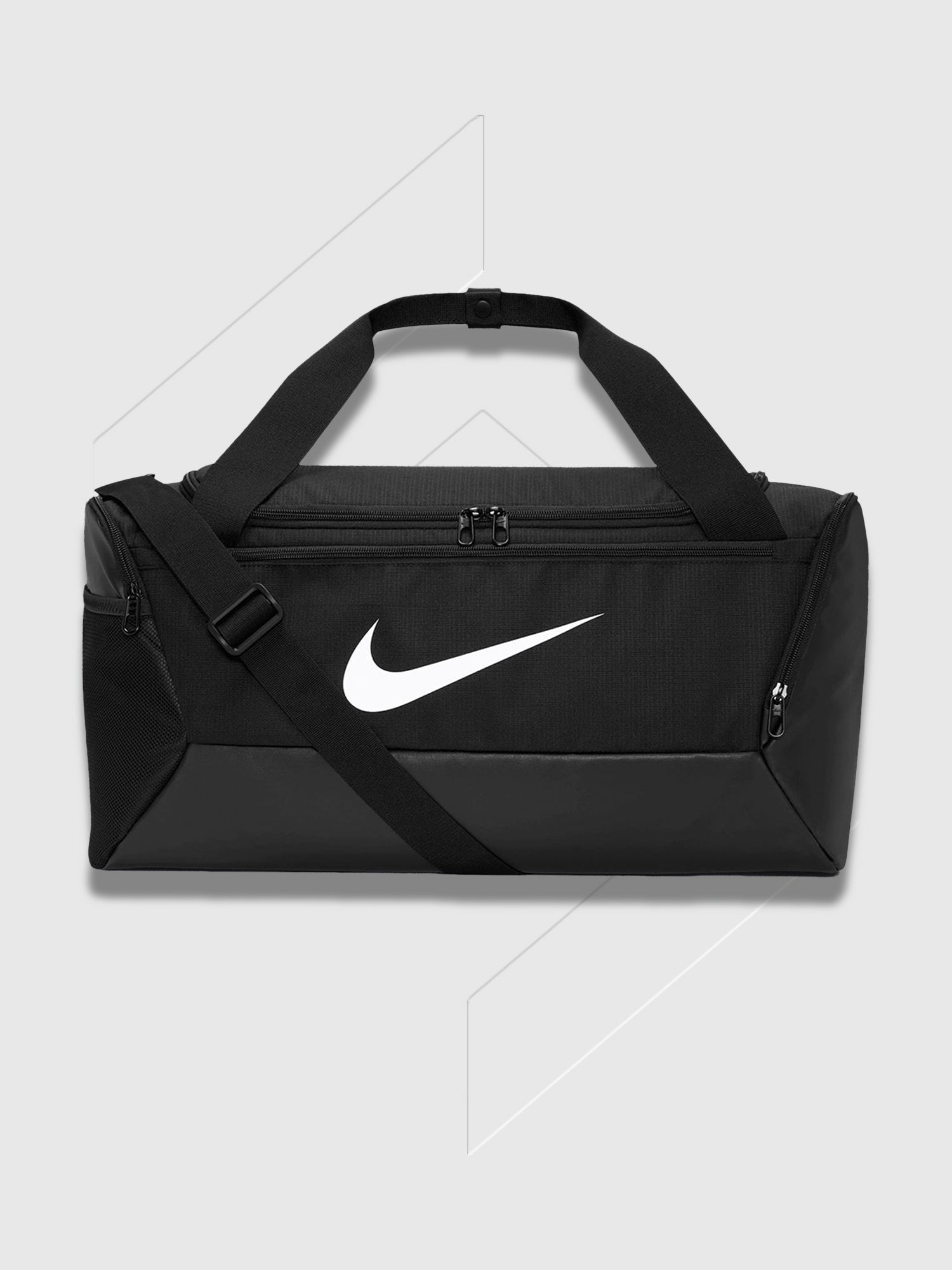 Nike Brasilia Small Duffle Bag Black/White (41L) from Saxumo
