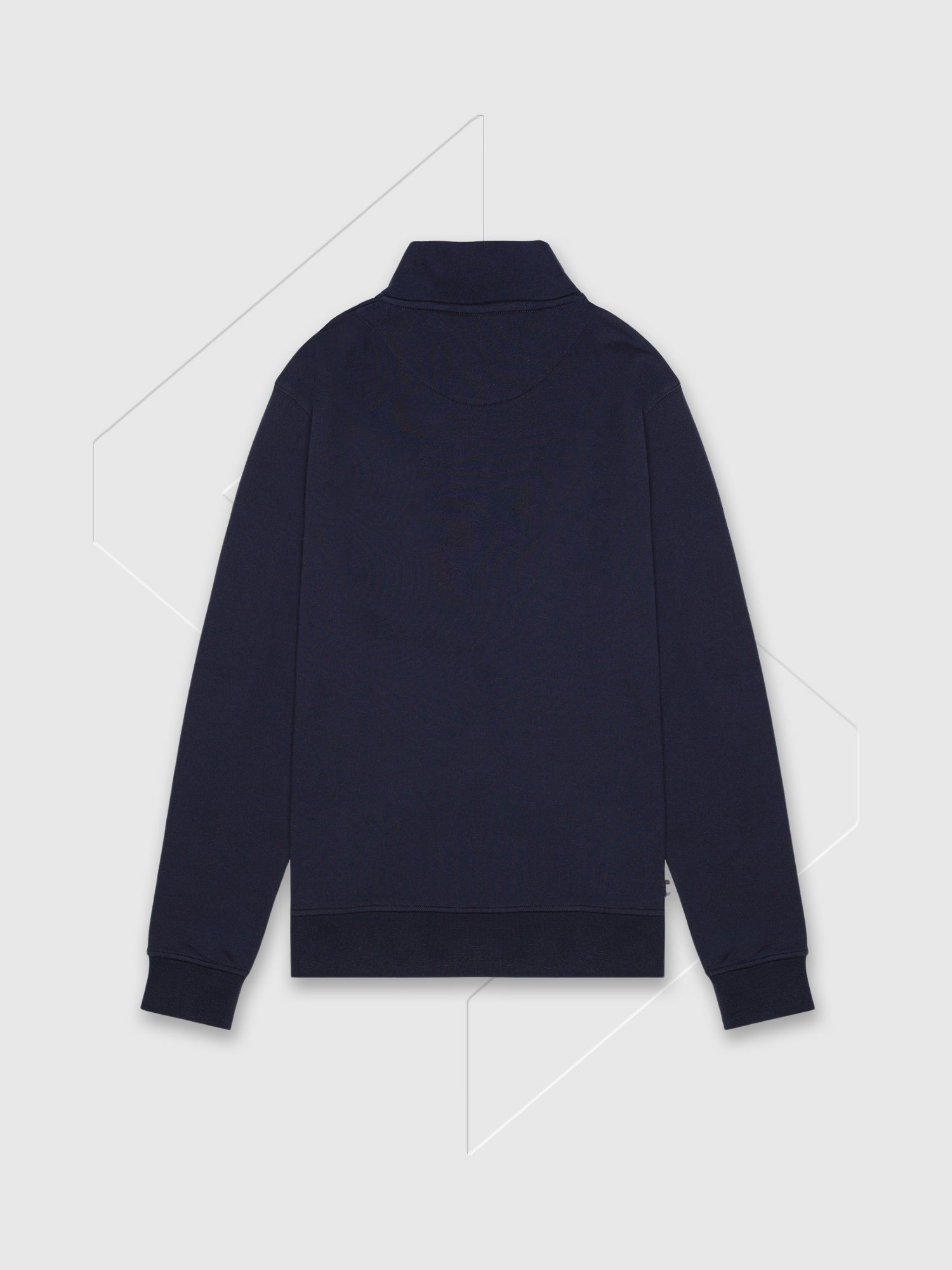 Aquascutum Active Centered Logo Quarter Zip Fleece Navy from Saxumo.com