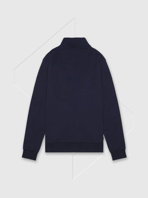 Aquascutum Active Centered Logo Quarter Zip Fleece Navy from Saxumo.com