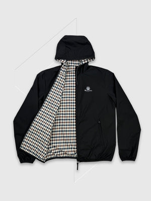 Aquascutum Reversible Hooded Sailor Jacket Black from Saxumo.com