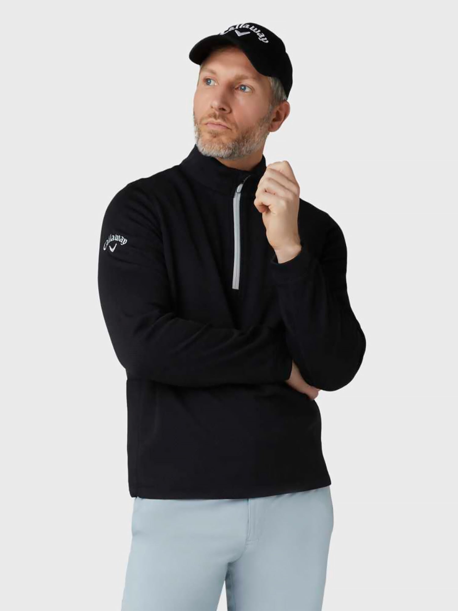 Callaway Half Zip Hex Fleece Navy Peacoat from Saxumo.com
