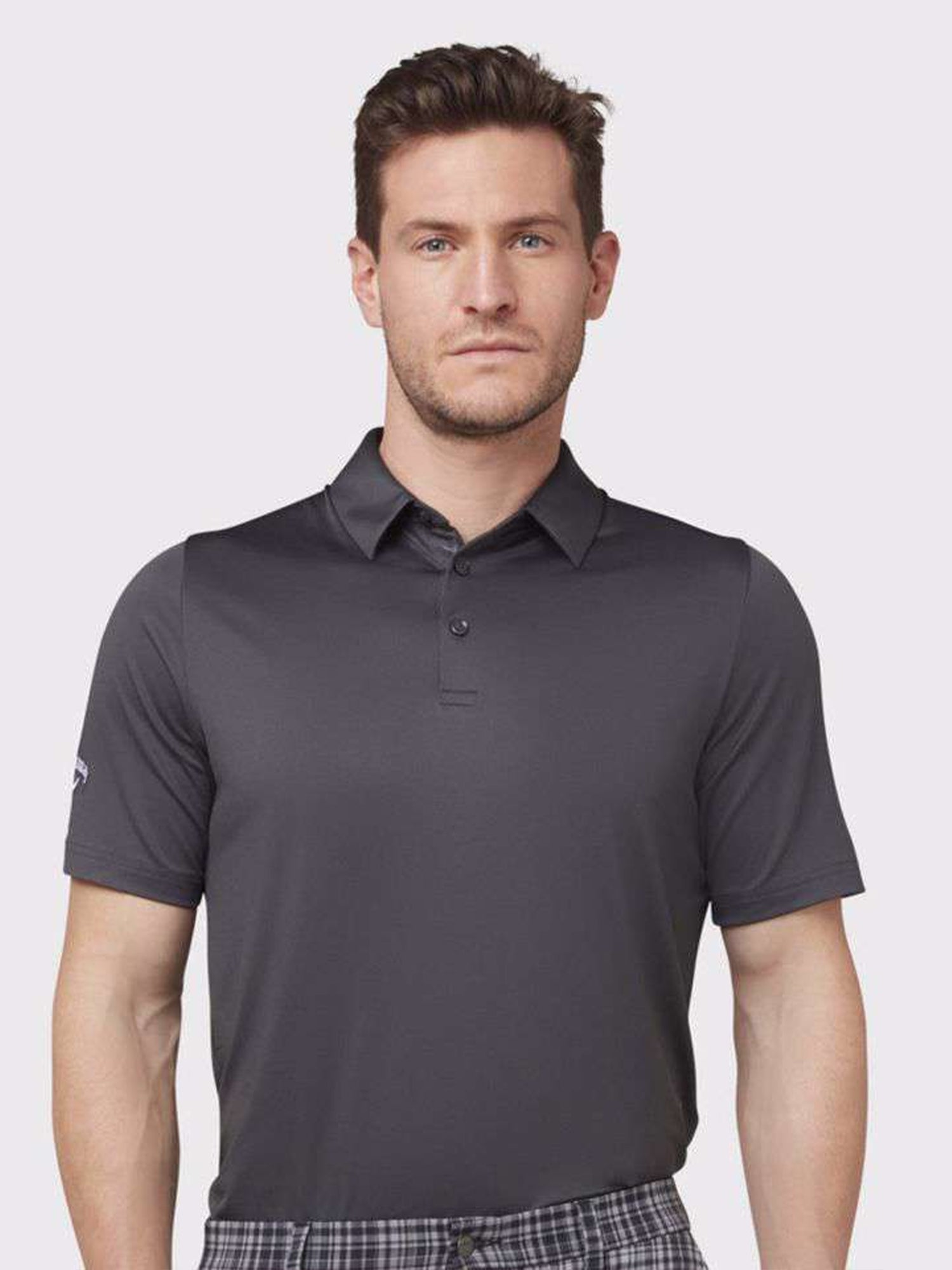 Callaway Swing Tech™ Solid Polo Grey Asphalt from Saxumo.com