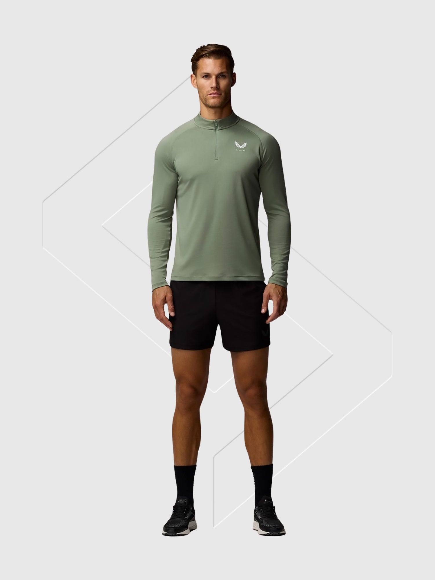 Castore Adapt Training Half Zip Top Thyme/Mint from Saxumo.com