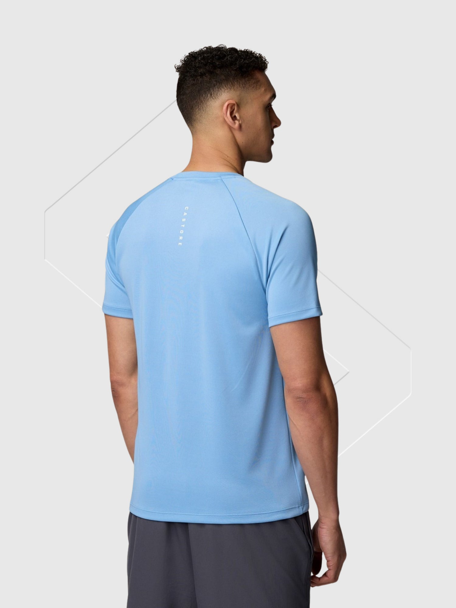 Castore Adapt Training T-Shirt Cool Blue/Mid Grey from Saxumo.com