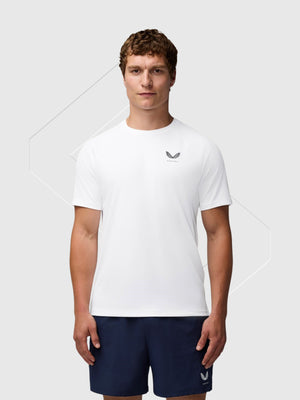 Castore Adapt Training T-Shirt White/Midnight Navy from Saxumo.com