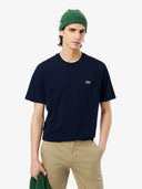 Lacoste Classic Fit Cotton Jersey T-shirt Navy Blue from Saxumo