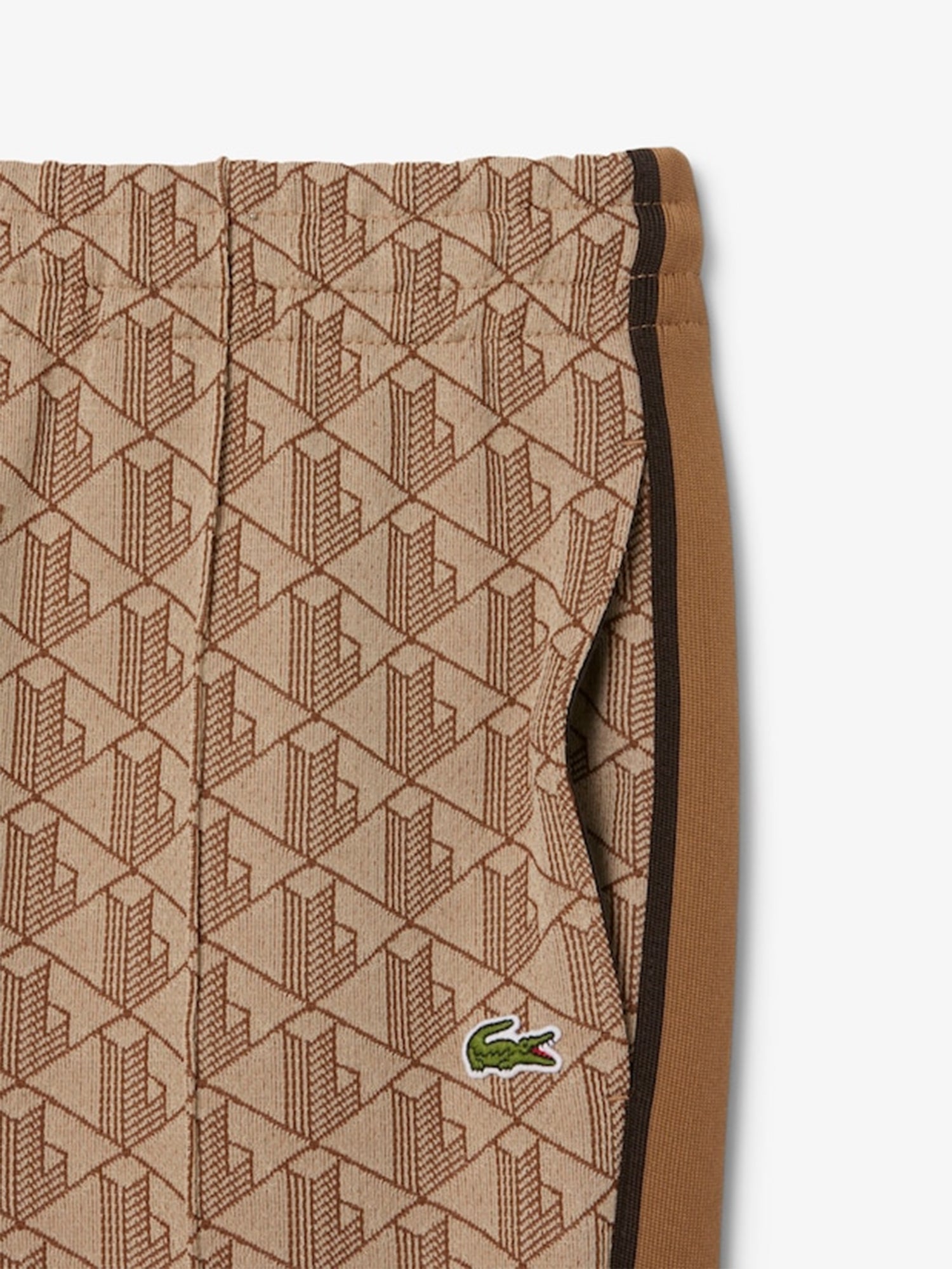 Lacoste Paris Monogram Jacquard Track Pants Brown from Saxumo