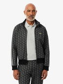 Lacoste Paris Zip-Up Jacquard Track Jacket Black/Graphite from Saxumo