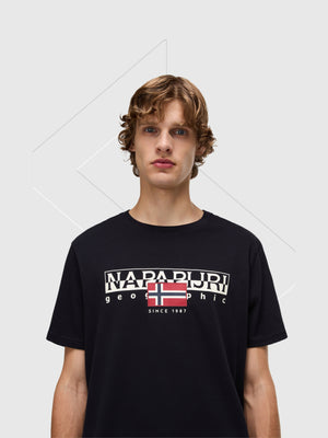 Napapijri Aylmer Graphic T-shirt Black from Saxumo.com