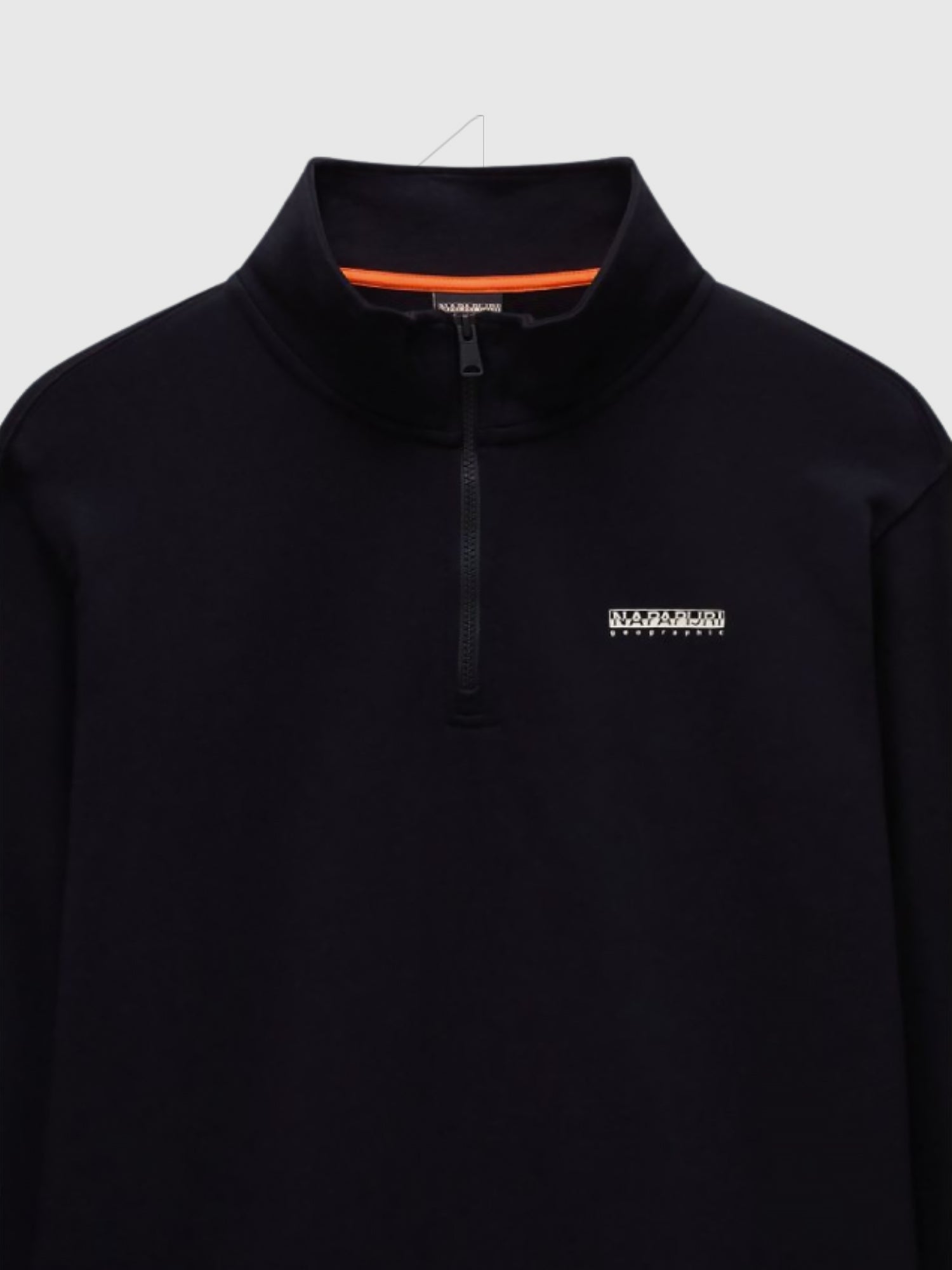 Napapijri Small Box Logo Half Zip Black from Saxumo.com