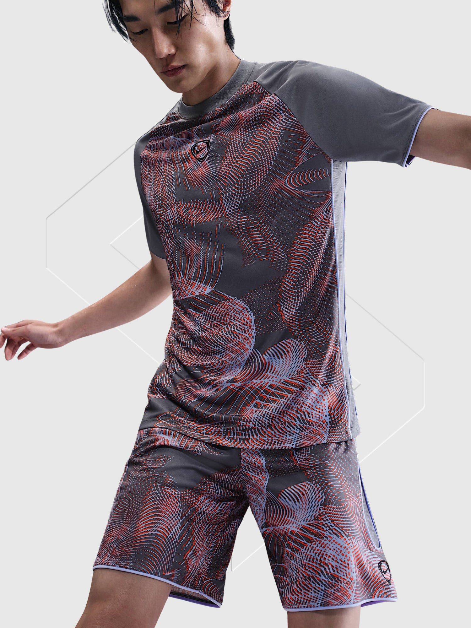 Nike Academy Plus Short Crimson/Grey from Saxumo