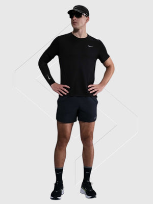 Nike Breathe Miler Running T-shirt Black from Saxumo