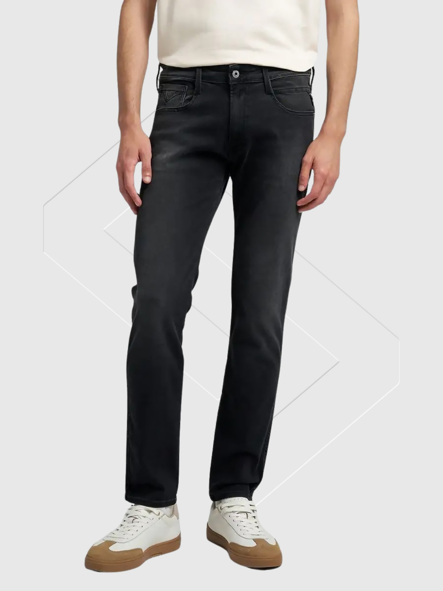 Replay Anbass Slim-Fit Jeans Dark Grey from Saxumo.com