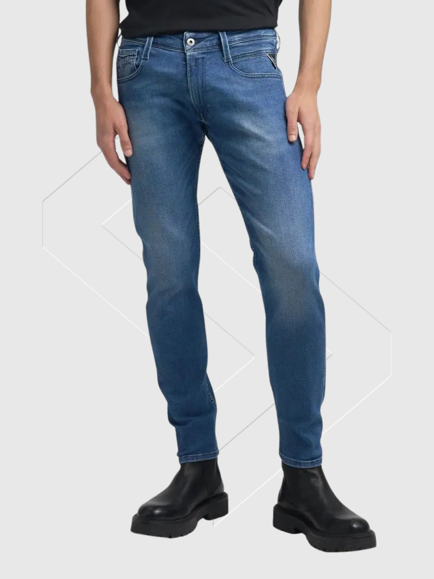 Replay Anbass Slim-Fit Jeans Medium Blue from Saxumo.com