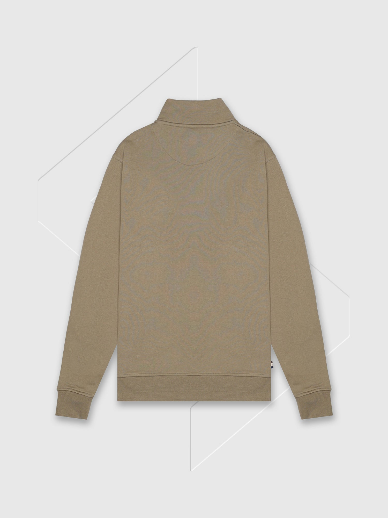 Aquascutum Active Centered Logo Quarter Zip Fleece Khaki from Saxumo.com