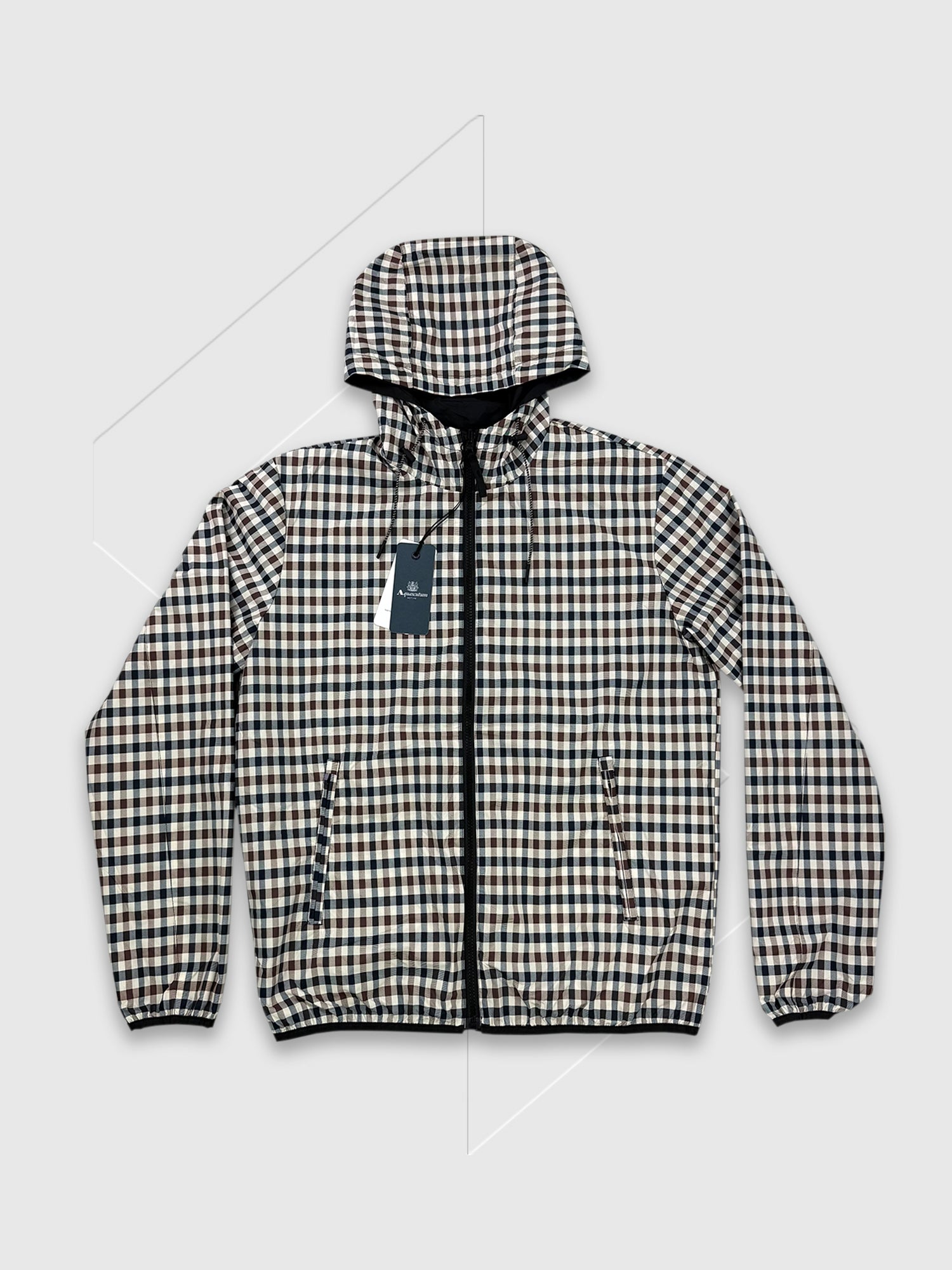 Aquascutum Reversible Hooded Sailor Jacket Black from Saxumo.com