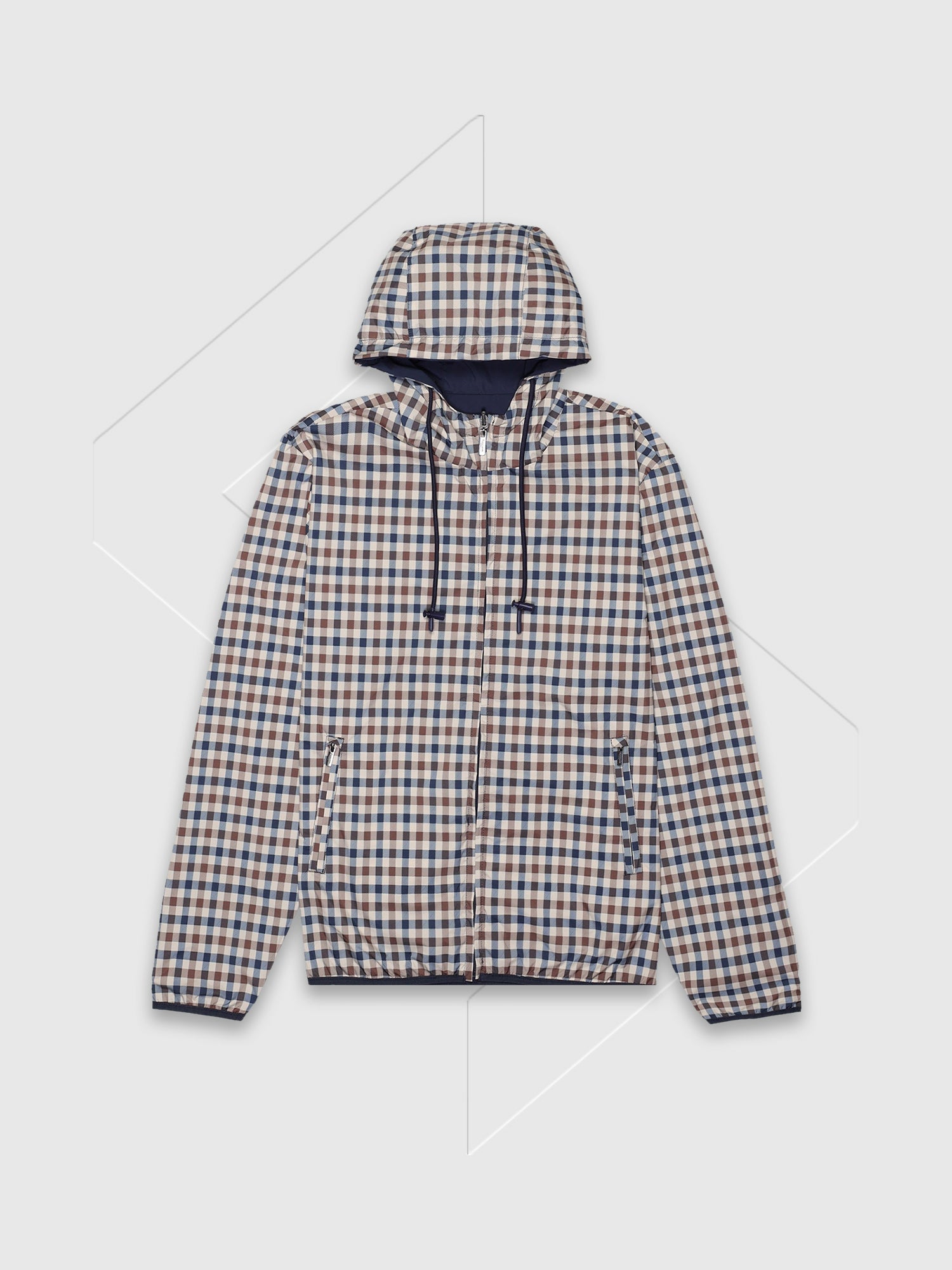 Aquascutum Reversible Hooded Sailor Jacket Navy from Saxumo.com