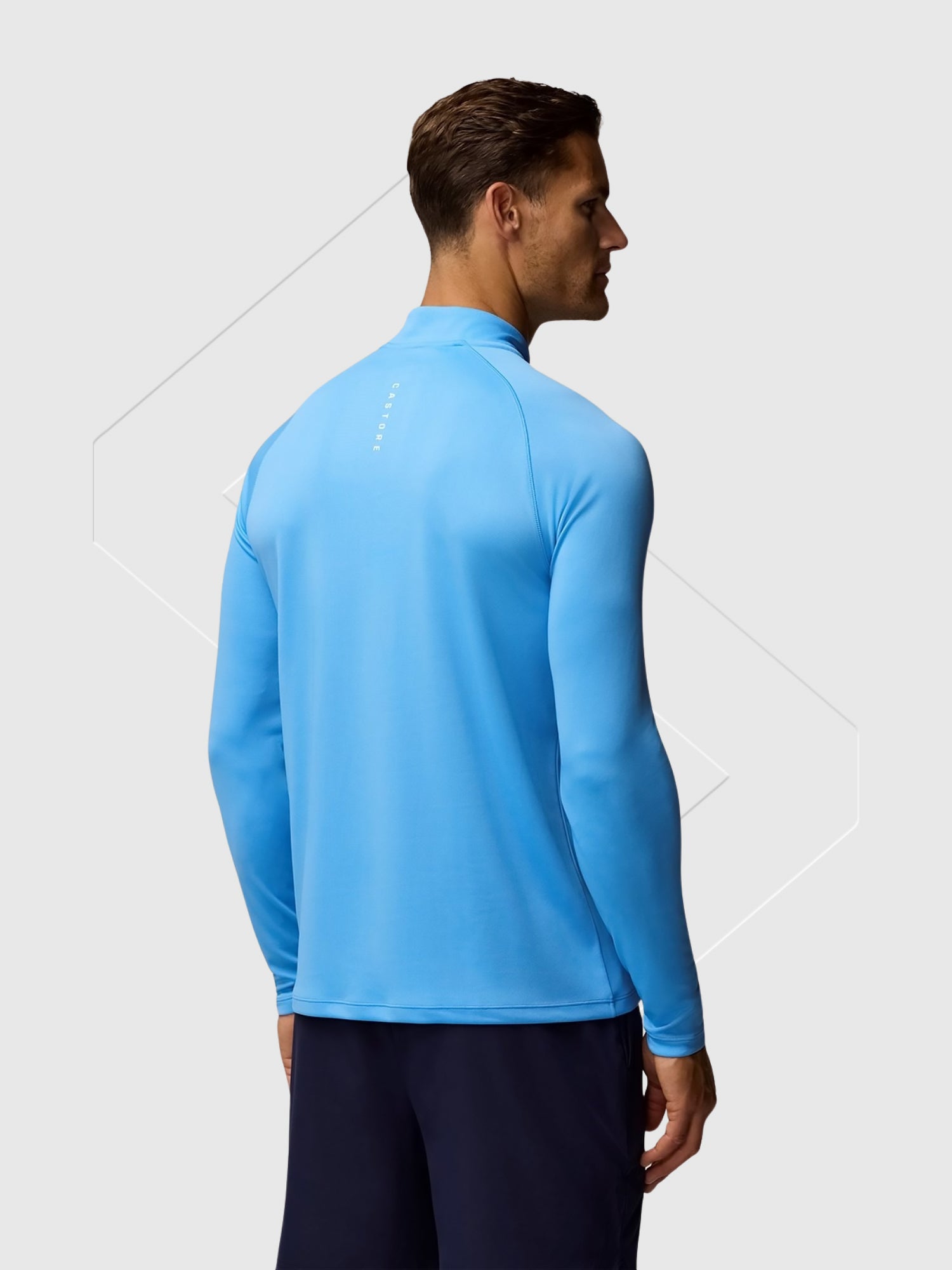 Castore Adapt Training Half Zip Top Cool Blue/Mid Grey from Saxumo.com