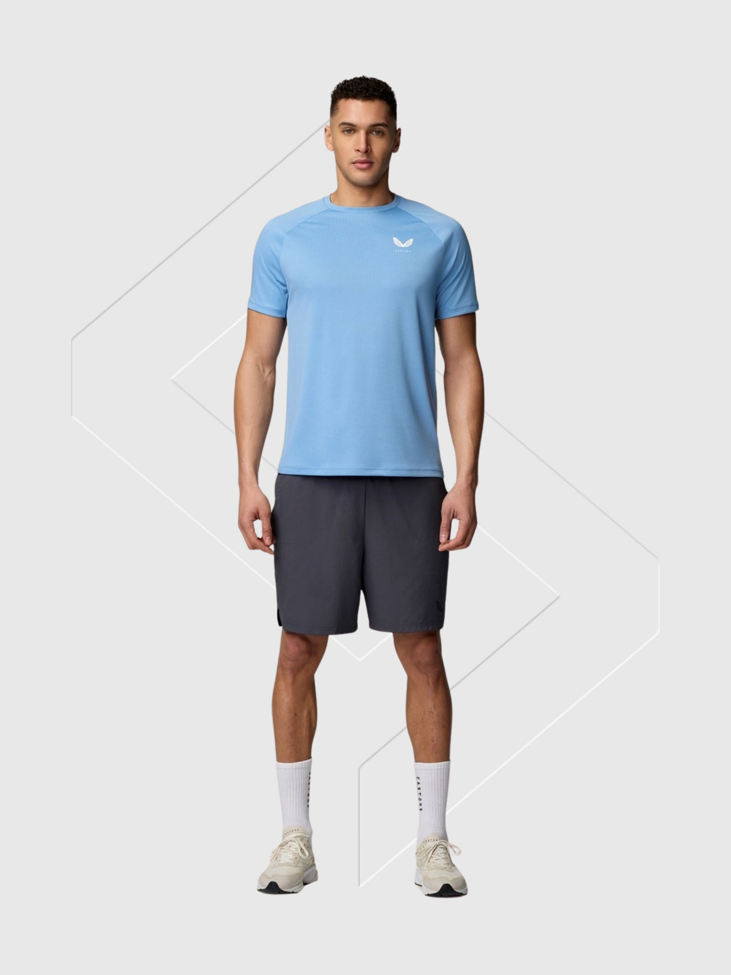 Castore Adapt Training T-Shirt Cool Blue/Mid Grey from Saxumo.com