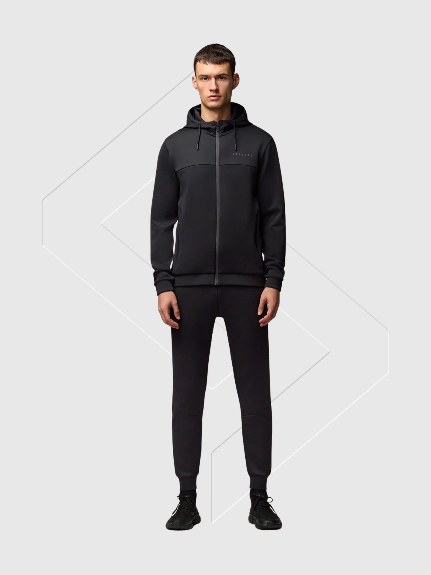 Castore Scuba Full Zip Through Hoody Black from Saxumo.com