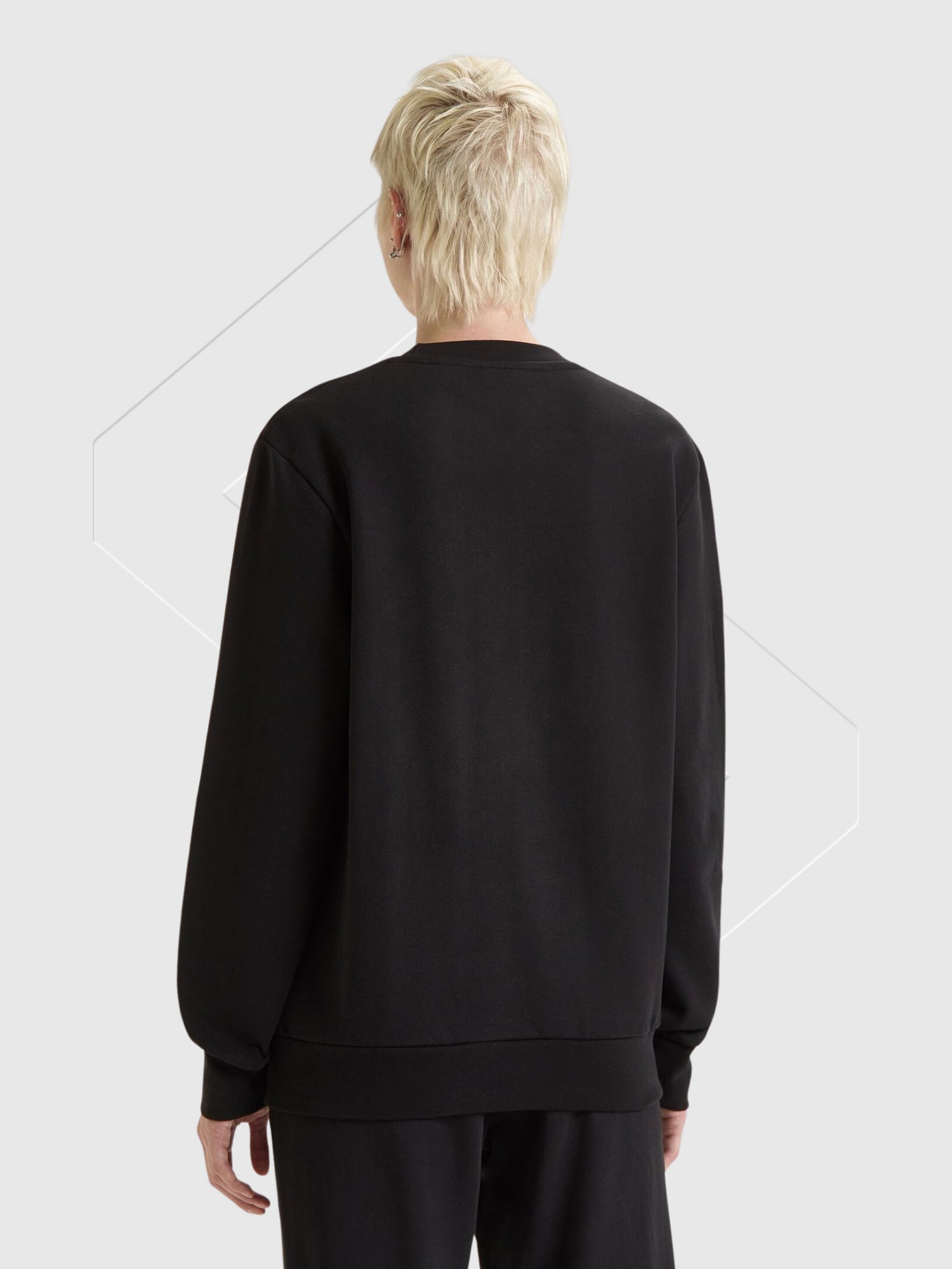 Diadora Sweatshirt Crew Logo Black from Saxumo.com