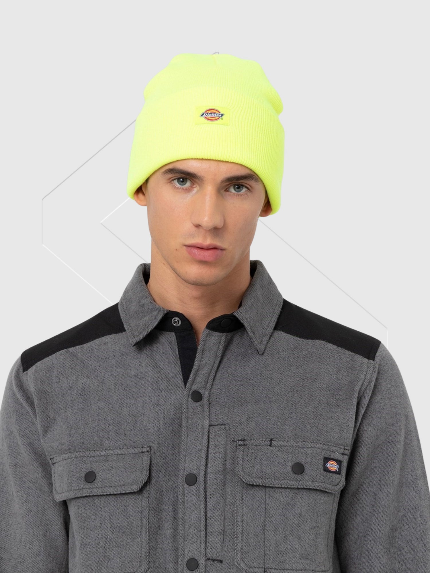 Dickies Acrylic Cuffed Beanie Neon Yellow from Saxumo.com