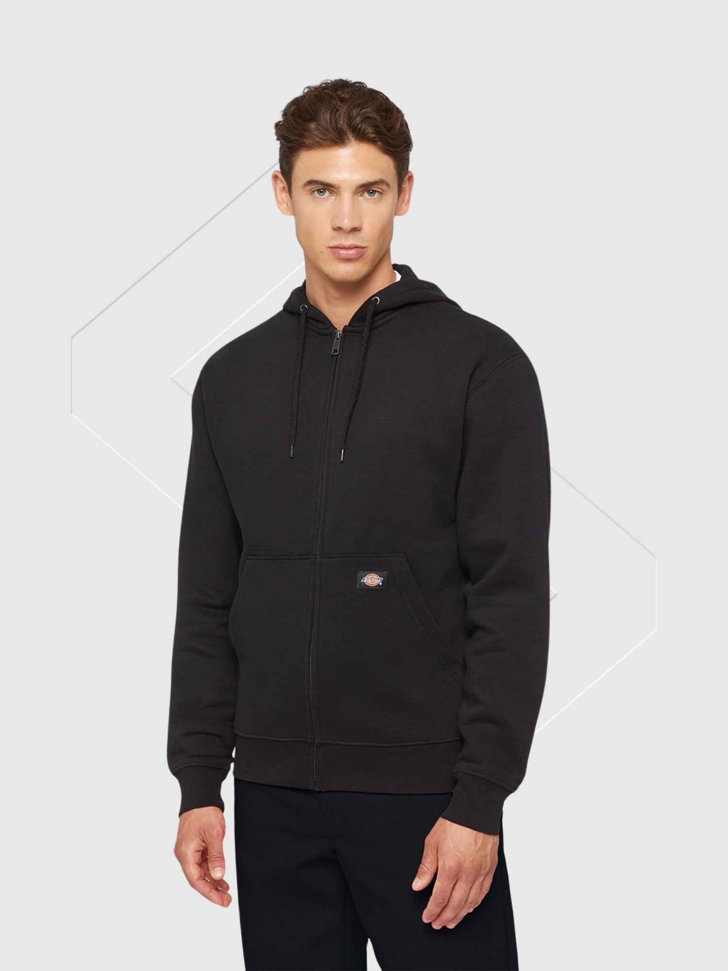 Dickies Everyday Fleece Full Zip Hoodie Black from Saxumo.com
