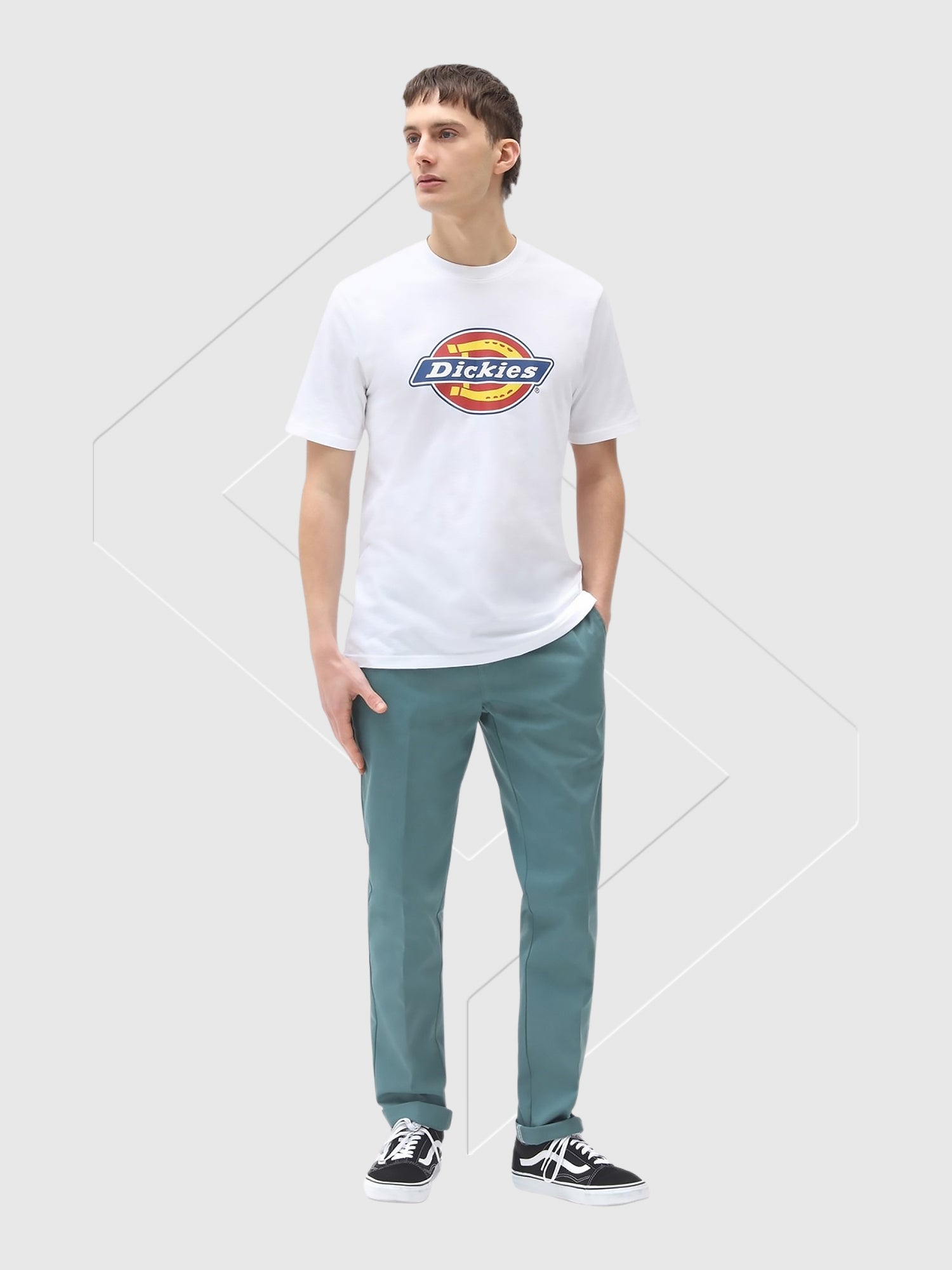 Dickies Icon Logo Short Sleeve T-Shirt White from Saxumo.com