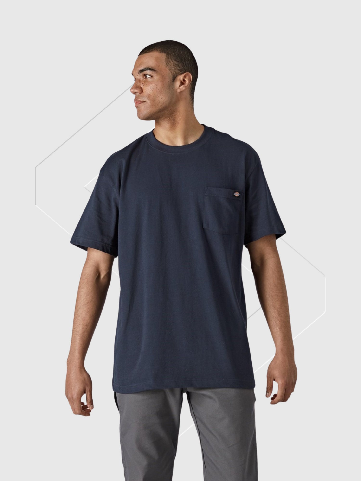 Dickies Short Sleeve Cotton T-Shirt Navy Blue from Saxumo.com