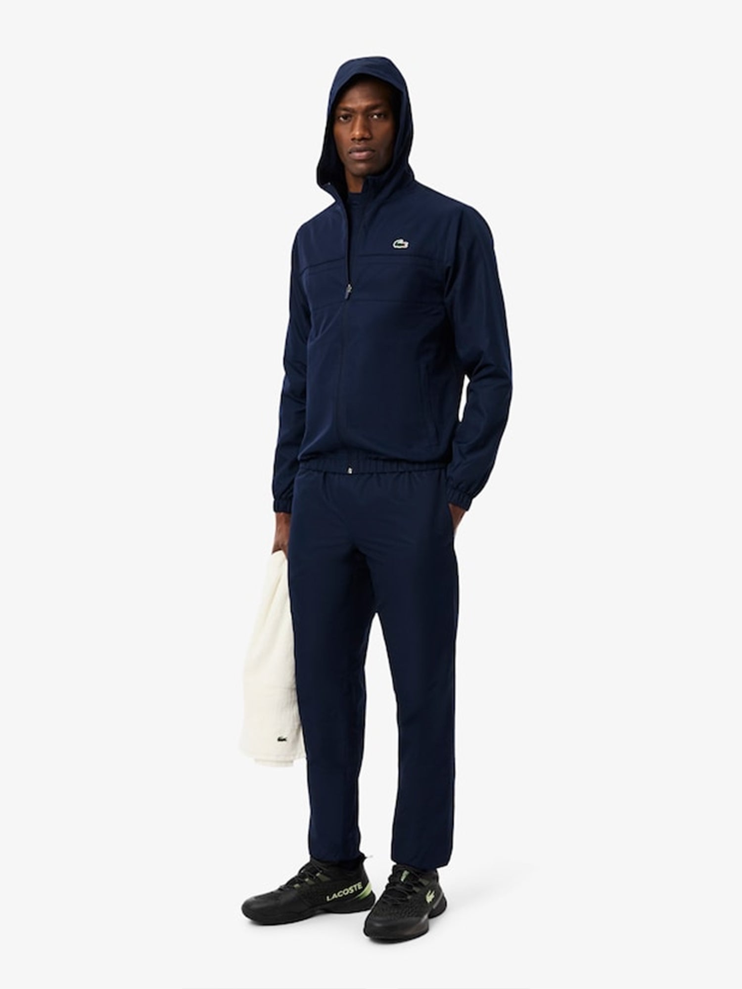 Lacoste Diamond Taffeta Tennis Tracksuit Set Navy Blue from Saxumo