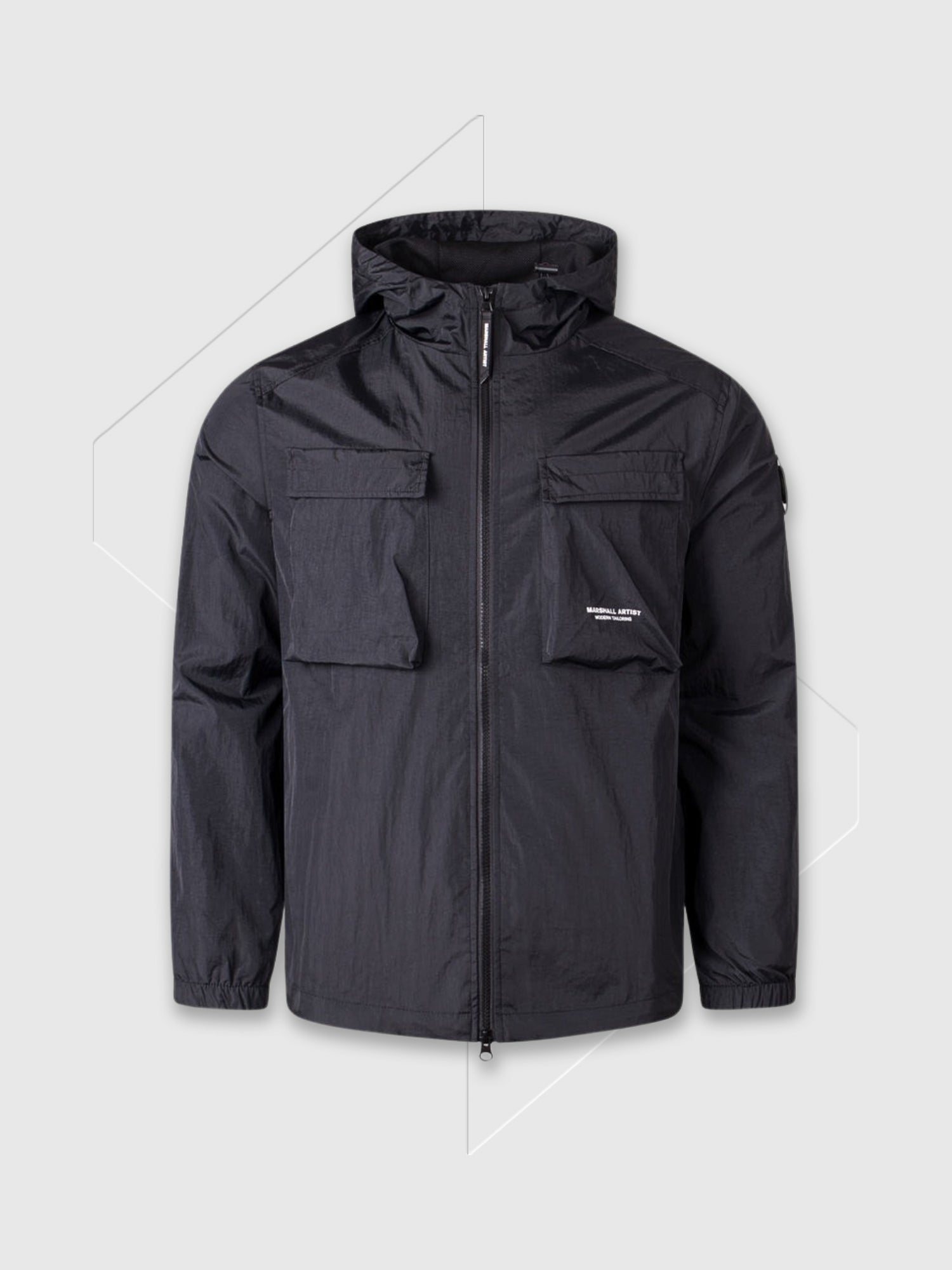 Marshall Artist Crux Hooded Overshirt Black from Saxumo.com