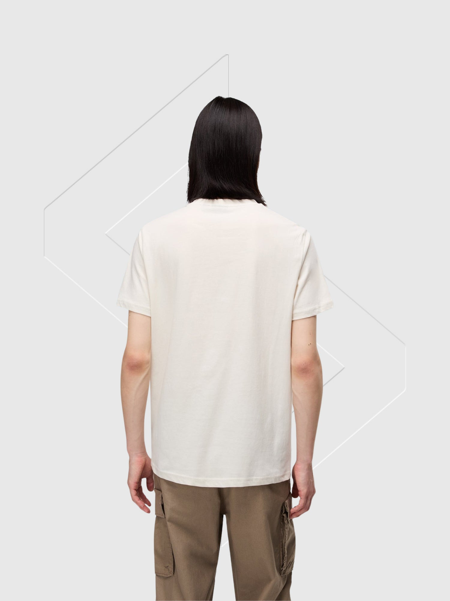 Napapijri Aylmer Graphic T-Shirt Beige Dimity from Saxumo.com