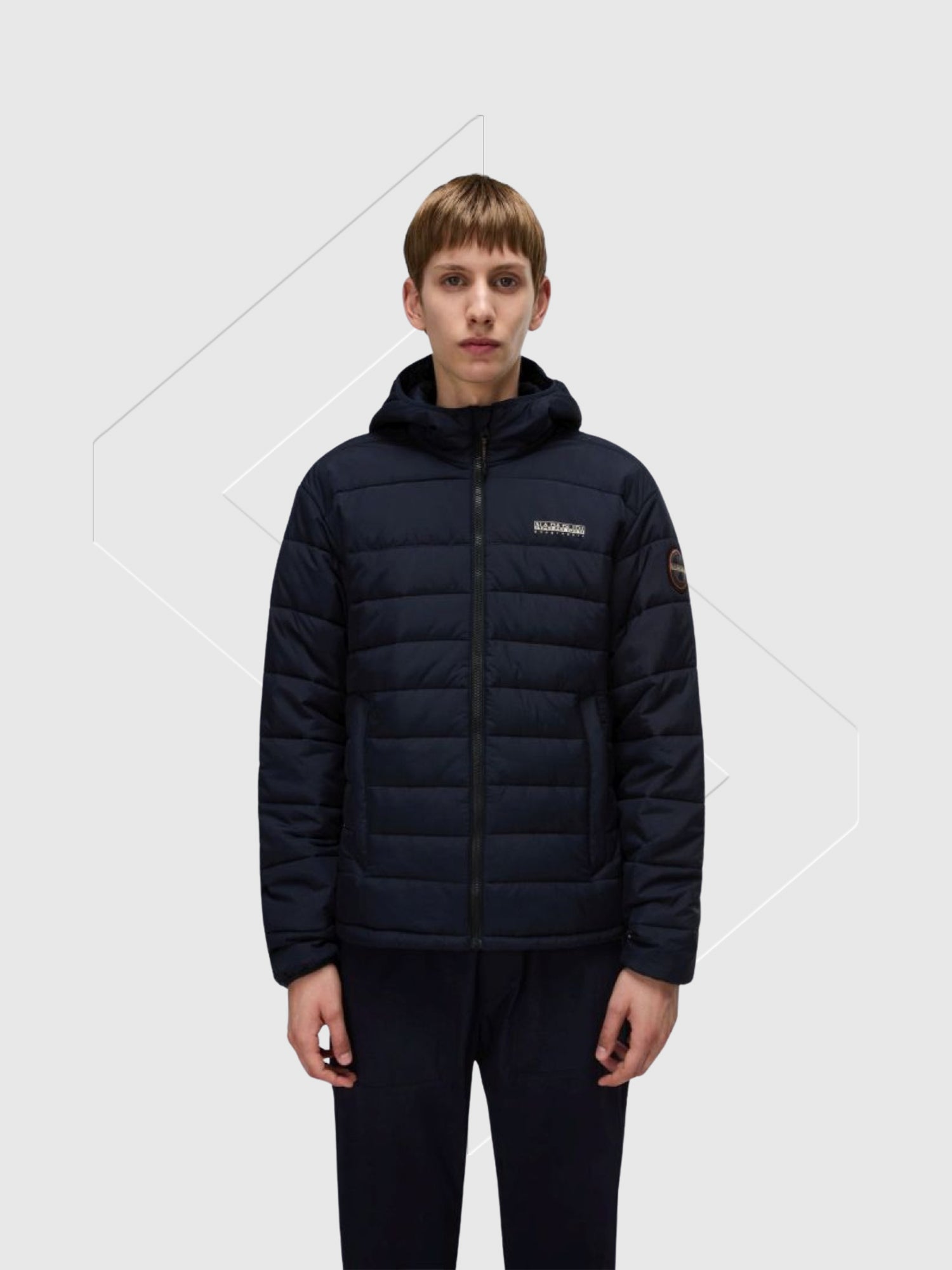 Napapijri Gesar Puffer Jacket Blu Marine from Saxumo.com