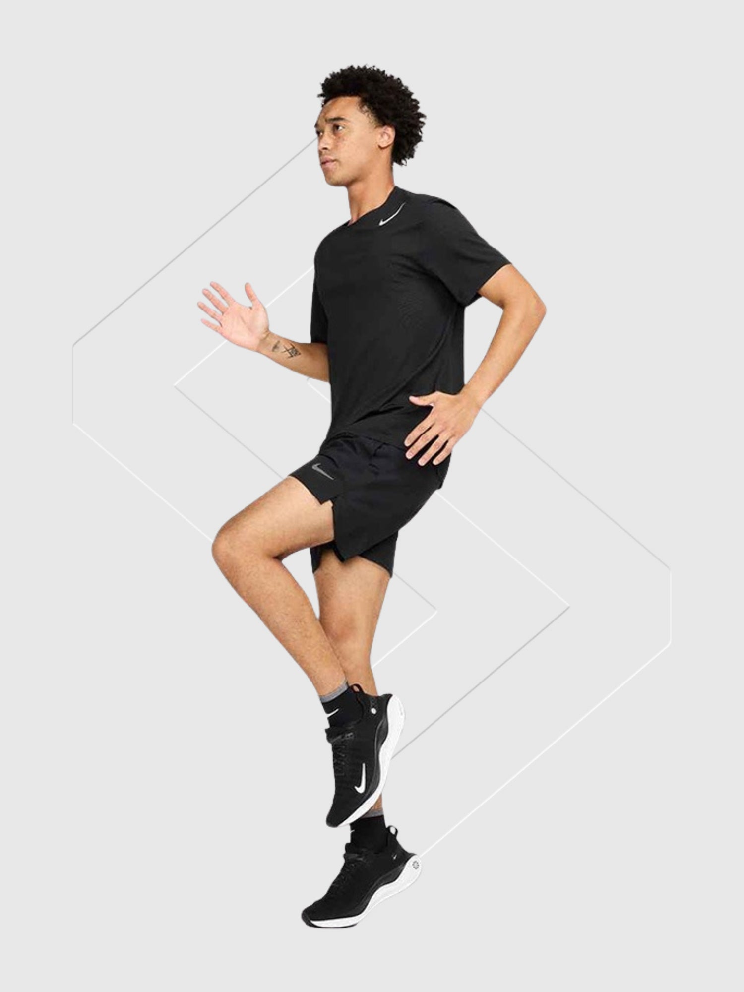 Nike Challenger 2-In-1 Running 5" Short Black from Saxumo