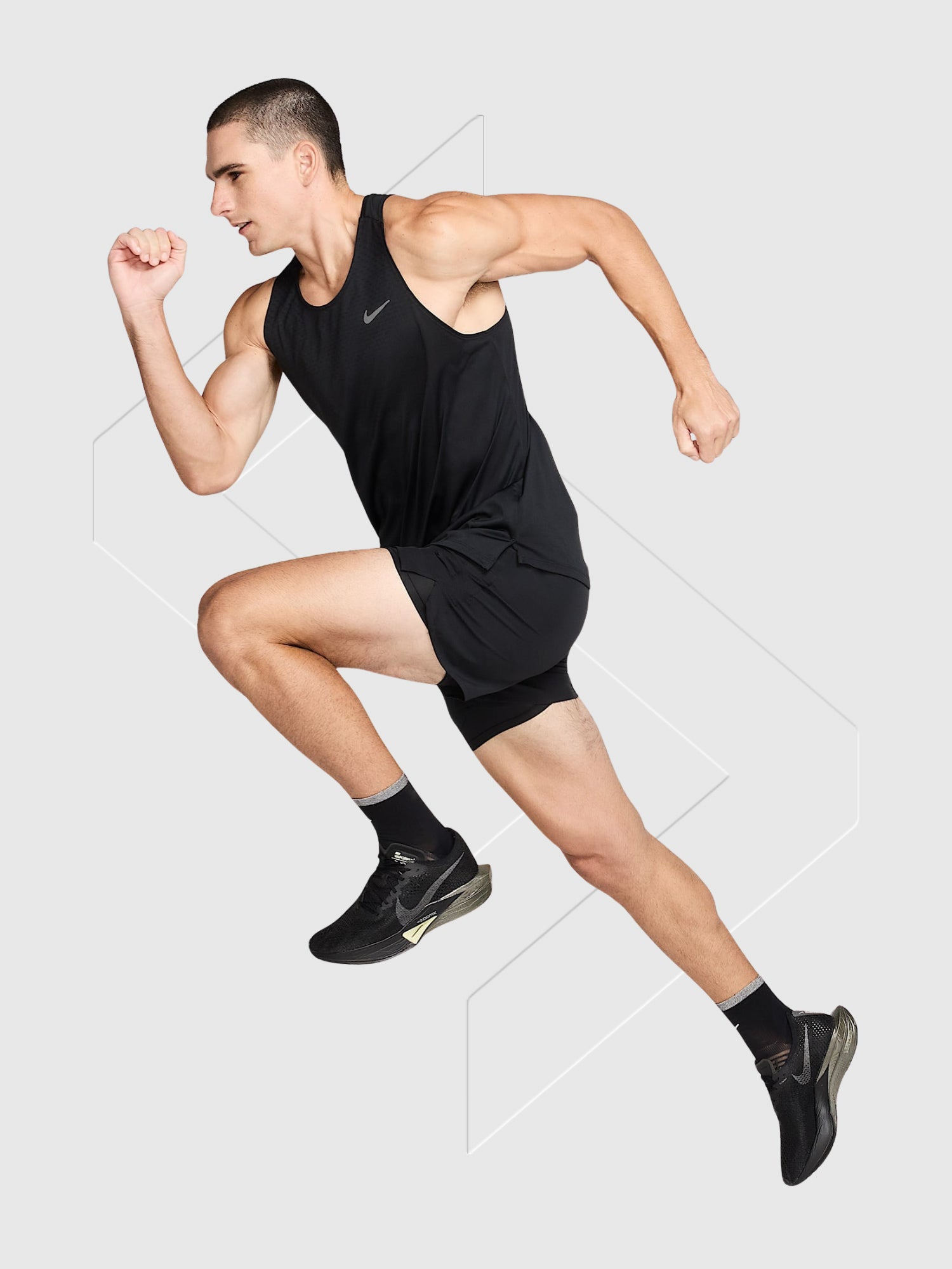 Nike Stride ADV Stride Dri-Fit Running Vest Black from Saxumo