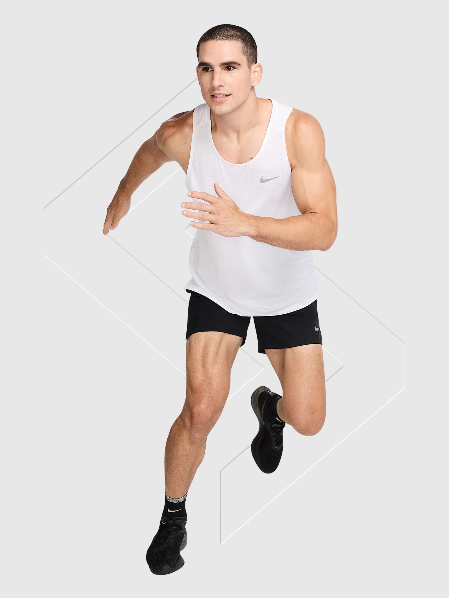 Nike Stride ADV Stride Dri-Fit Running Vest White from Saxumo