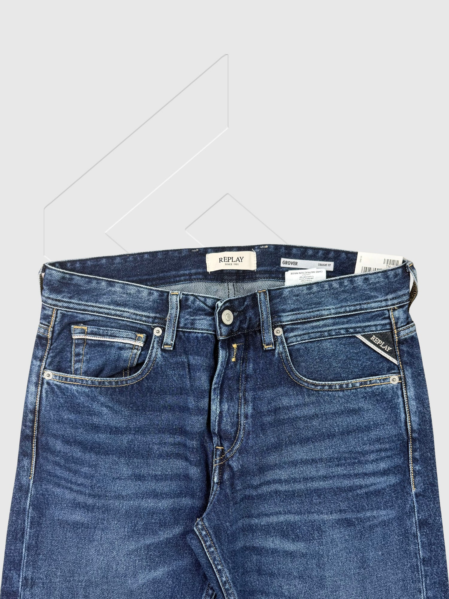 Replay Grover Straight-Fit Jeans Blue from Saxumo.com