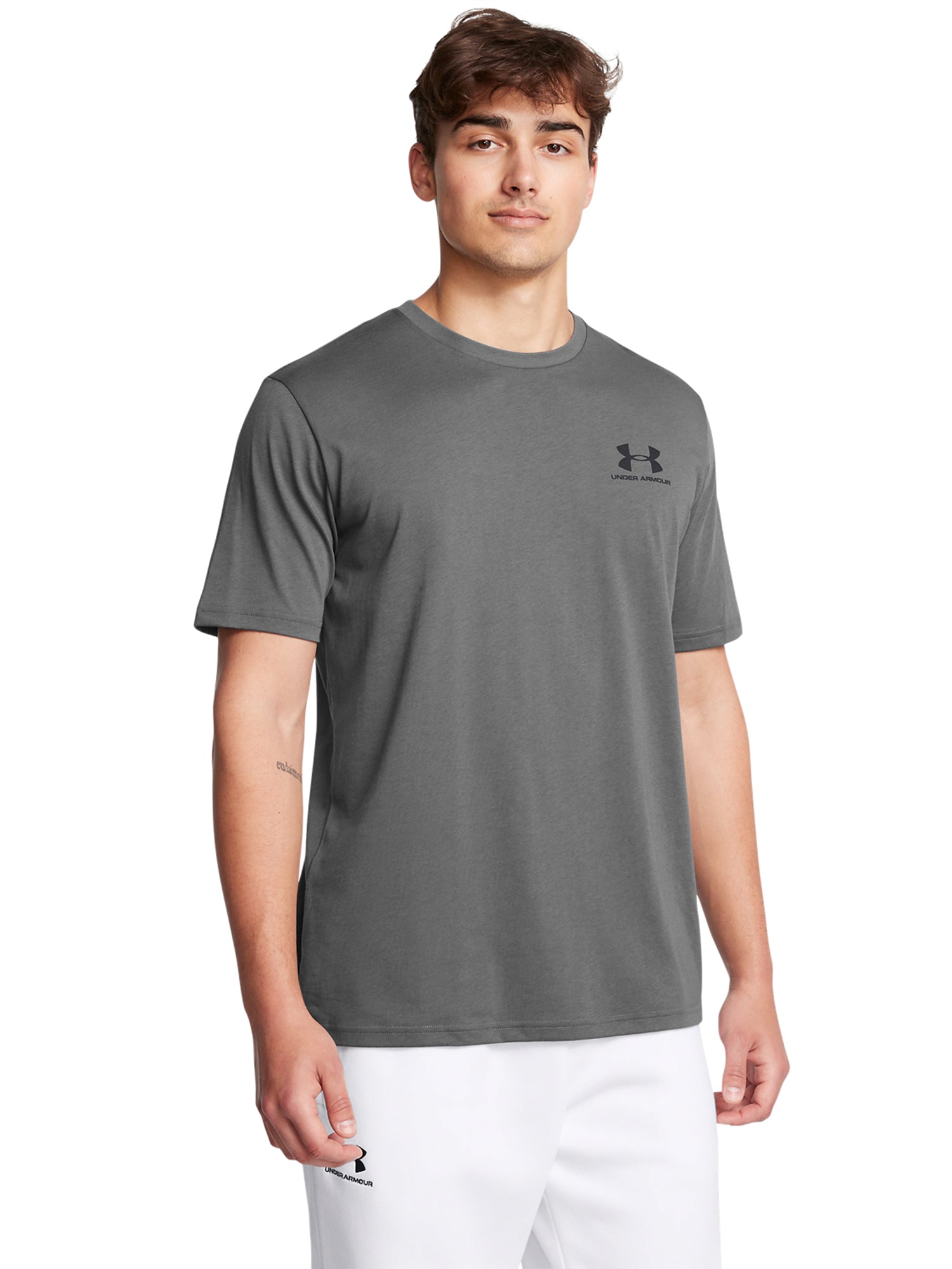 Under Armour Sportstyle Short Sleeve T-Shirt Castle Rock Grey/Black from Saxumo