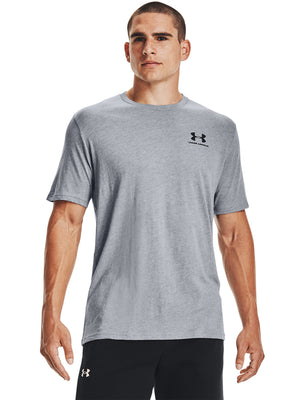 Under Armour Sportstyle Short Sleeve T-Shirt Steel Light Heather/Black from Saxumo