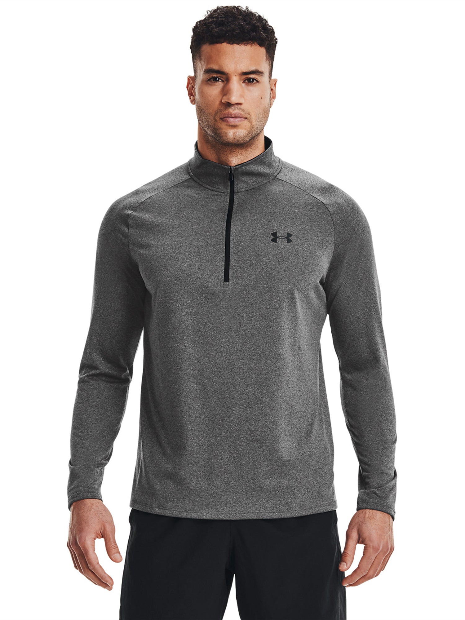 Under Armour Tech 2.0 Half Zip Carbon Heather/Black from Saxumo