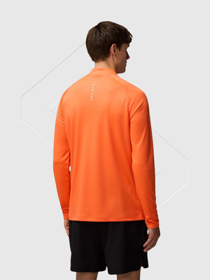 Castore Adapt Training Half Zip Top Bright Orange/Mid Grey from Saxumo.com